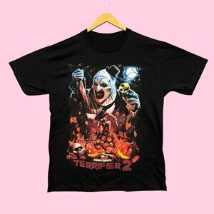 Terrifier 2 Art the Clown Horror Movie Poster Tee L